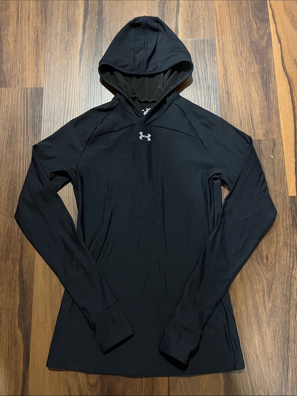Under Armour Black Performance Hooded Long-Sleeve Top
